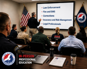 LLRMI instructor-led professional education for law enforcement,  fire and EMS. corrections, Insurance and Risk Management, Legal Professionals