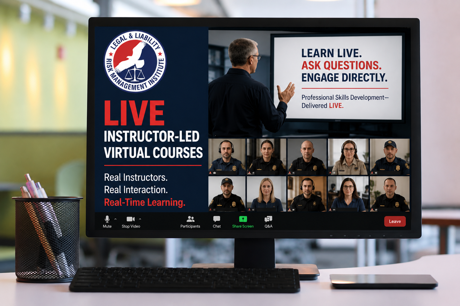 LLRMI instructor-led professional education for law enforcement, fire and EMS, corrections, insurance and risk management, and legal professionals.