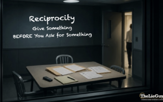 Interview room illustrating reciprocity: give something before you ask for something.