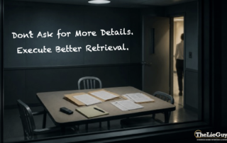 Interview room image with the words “Don’t Ask for More Details. Execute Better Retrieval.”